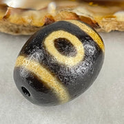 Natural Powerful Tibetan Old Oily Agate Sky Door Serenity 1 Eye Dzi Bead Heavenly Master (Tian Zhu) 一眼天诛 8.26g 20.9g by 16.8mm - Huangs Jadeite and Jewelry Pte Ltd