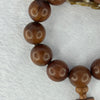 Natural Dalbergia Rosewood Beads Bracelet 大叶黄花梨精雕民族风个性佛珠手串 70.24g 20.5cm 19.8mm 12 Beads - Huangs Jadeite and Jewelry Pte Ltd