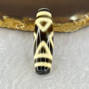 Natural Powerful Tibetan Old Oily Agate 2-Eye Vajra Dzi Bead Heavenly Master (Tian Zhu) 二眼天珠 7.81g 38.4 by 11.5mm - Huangs Jadeite and Jewelry Pte Ltd