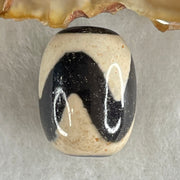 Natural Powerful Tibetan Old Oily Agate Tiger Tooth Daluo Dzi Bead Heavenly Master (Tian Zhu) 虎呀天诛 4.82g 17.7 by 13.2mm - Huangs Jadeite and Jewelry Pte Ltd