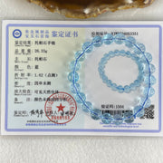 Above Average Natural Blue Topaz Beads Bracelet 26.33g 15.5cm 8.7mm 22 Beads - Huangs Jadeite and Jewelry Pte Ltd