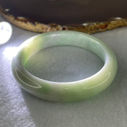 Certified Natural Type A Light Green with  Faint Lavender Patches Jadeite Bangle 62.580g Internal Diameter 58.5mm 12.5 by 9.2mm (Very Slight Internal Lines) - Huangs Jadeite and Jewelry Pte Ltd