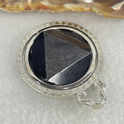 Natural Hypersthene in Stainless Steel Pendant 23.00g 25.0 by 8.8mm - Huangs Jadeite and Jewelry Pte Ltd