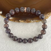 Good Grade Natural Purple Iolite Beads Bracelet 22.53g 16cm 9.4mm 21 Beads - Huangs Jadeite and Jewelry Pte Ltd