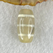 Natural Powerful Tibetan Old Oily Agate 3-Lines Dzi Bead Heavenly Master (Tian Zhu) 三行天诛 3.23g 20.0 by 10.4mm - Huangs Jadeite and Jewelry Pte Ltd