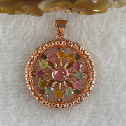 Natural Tourmaline Crystal in S925 Sliver Spinning Pendant 5.95g 3.8 by-1Pcs 3.5 by 1.0mm-12Pcs - Huangs Jadeite and Jewelry Pte Ltd