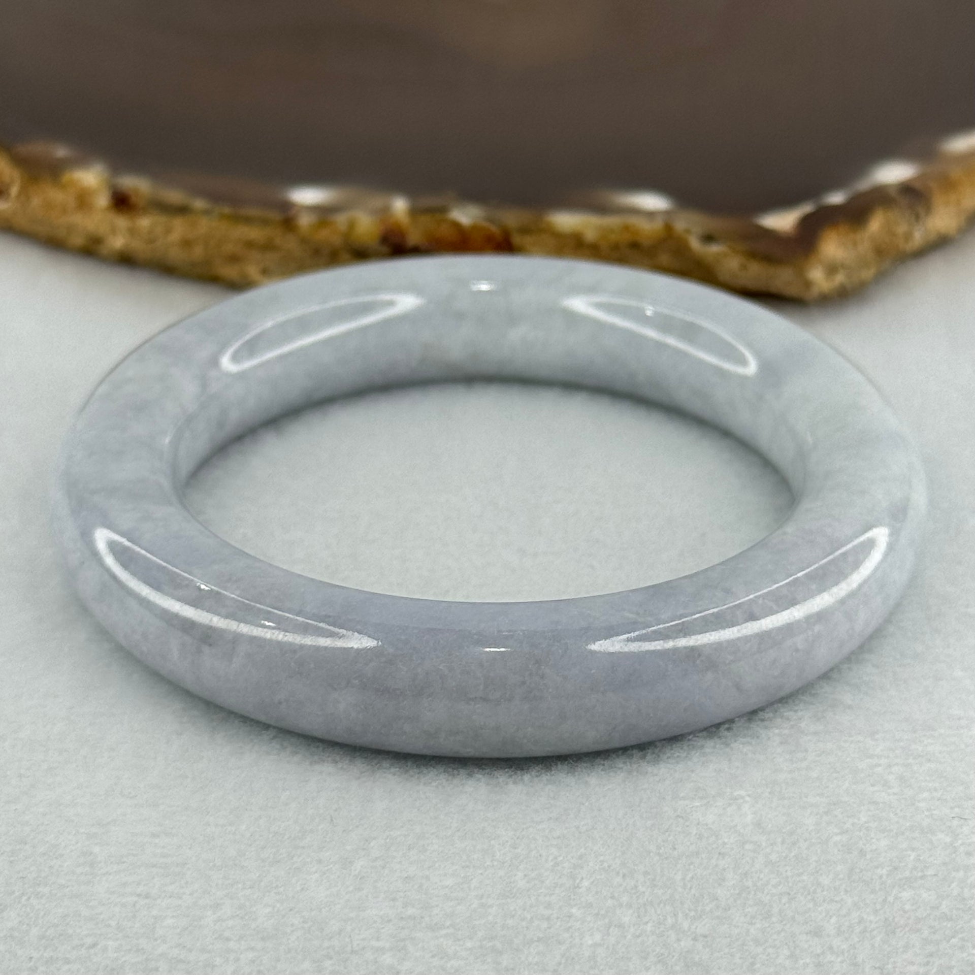Type A Lavender Jadeite Bangle Internal Diameter 51.5mm 66.19g 11.8 by 10.8mm (Close to Perfect) - Huangs Jadeite and Jewelry Pte Ltd