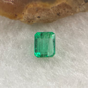 Natural Colombia Green Emerald (Beryl) Cut-Cornered Rectangular step cut 0.53ct 5.2 by 4.4 by 3.0mm - Huangs Jadeite and Jewelry Pte Ltd