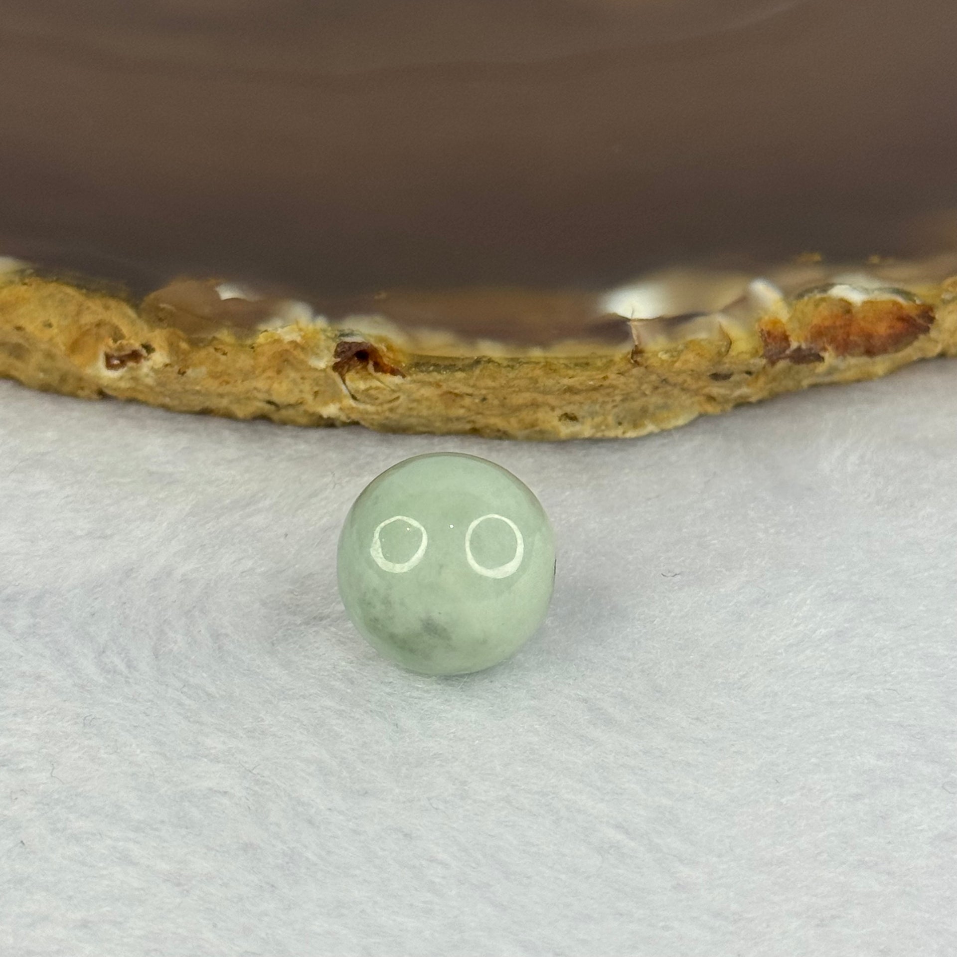 Type A Sky Blue Jadeite Bead for Bracelet/Necklace/Earrings/Ring 4.18g 13.6mm - Huangs Jadeite and Jewelry Pte Ltd