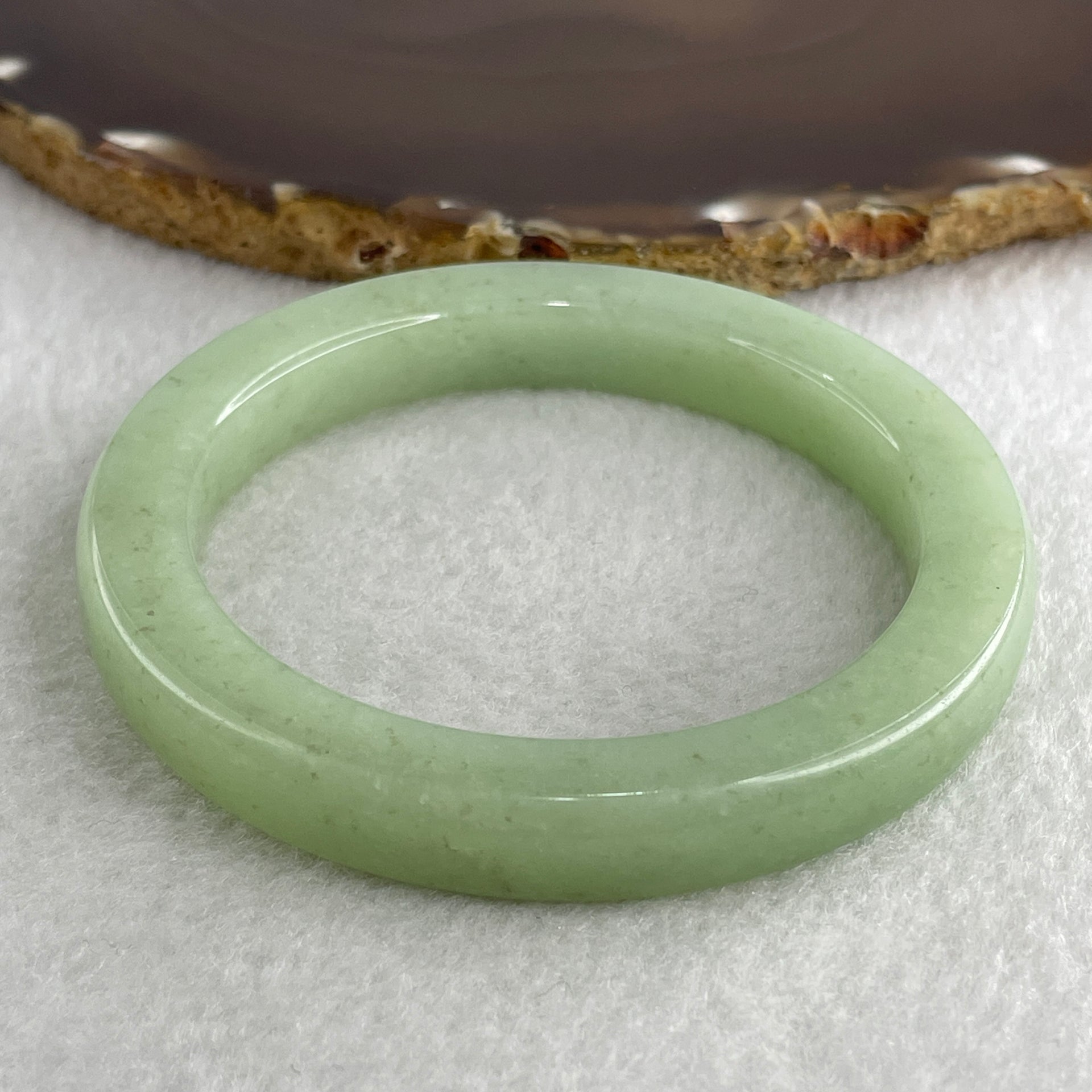 Natural Green Aventurine Bangle 48.11g Inner Diameter 58.4mm 9.8 by 10.0mm (Close to Perfect) - Huangs Jadeite and Jewelry Pte Ltd