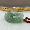 Type A Semi Blueish Green Jadeite Pixiu Charm/Pendent A货蓝水翡翠牌 25.54g 36.8 by 19.9 by 17.2mm - Huangs Jadeite and Jewelry Pte Ltd