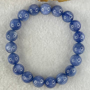 Natural Blue Kyanite Beads Bracelet 35.90g 15.5cm 10.3mm 19 Beads - Huangs Jadeite and Jewelry Pte Ltd