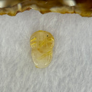 Natural Golden Rutilated Pixiu Charm 2.61g 18.0 by 11.8 by 7.8mm - Huangs Jadeite and Jewelry Pte Ltd