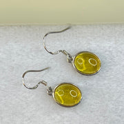 Natural Citrine Sliver Earrings Pair 2.44g 10.2 by 8.1 by 5.0mm - Huangs Jadeite and Jewelry Pte Ltd