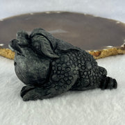 Rare Natural Tibetan Meteorite Tektite 3 Legged Toad Mini Display 364.4g 88.5 by 52.6 by 49.5mm - Huangs Jadeite and Jewelry Pte Ltd