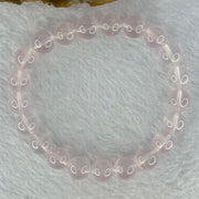 Natural Rose Quartz Beads Bracelet 天然玫瑰石英珠手链 25.93g 16.5cm 9.9mm 21 Beads - Huangs Jadeite and Jewelry Pte Ltd