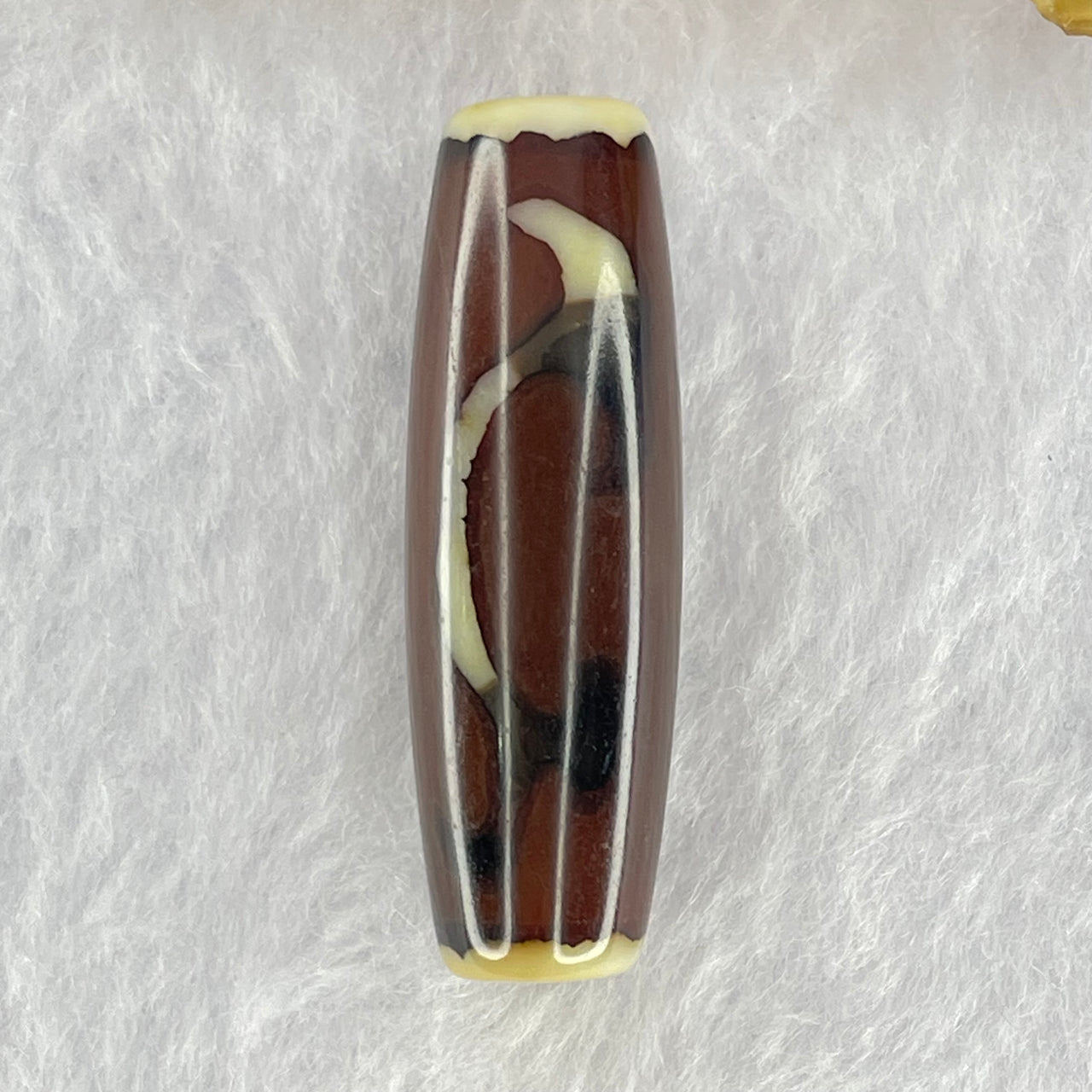 Natural Powerful Tibetan Old Oily Agate Ruyi Dzi Bead Heavenly Master (Tian Zhu) 如意天珠 8.79g 37.8 by 12.1mm - Huangs Jadeite and Jewelry Pte Ltd