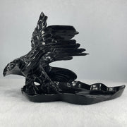 Black Stone Eagle with Pond Display 1,392.2g 270.0 by 165.0 by 190.0mm - Huangs Jadeite and Jewelry Pte Ltd