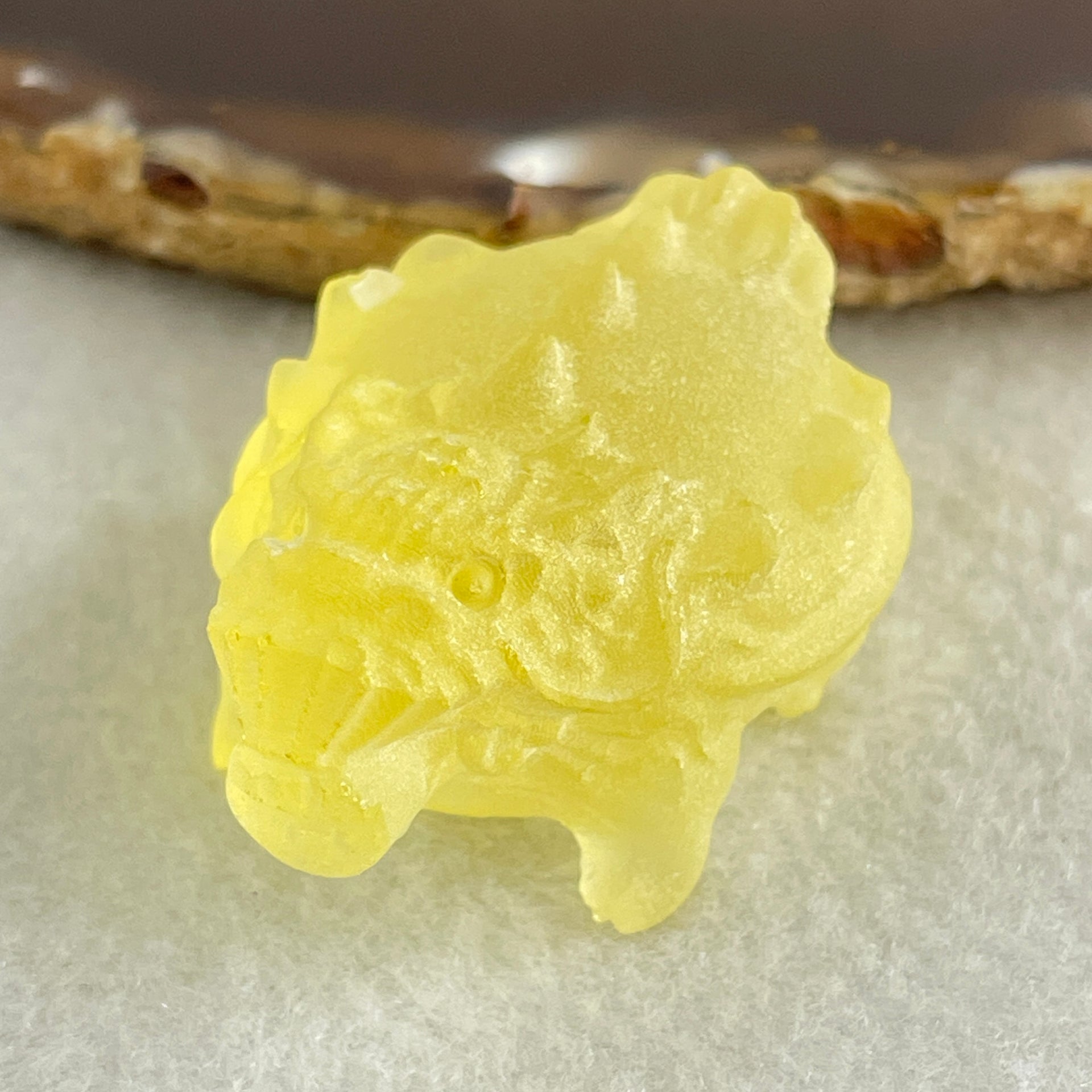 Natural Sulfur Golden Turtle Dragon Display 29.60g 42.7 by 30.3 by 22.3mm - Huangs Jadeite and Jewelry Pte Ltd
