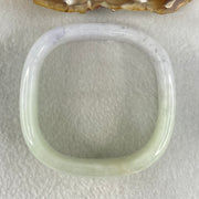 Pre-Love Type A Lavender Green Jadeite Square Shape Bangle 79.08g Inner Diameter 54.9mm 20.1 by 7.2mm (Close to Perfect) - Huangs Jadeite and Jewelry Pte Ltd