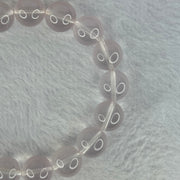 Natural Rose Quartz Beads Bracelet 天然玫瑰石英珠手链 48.45g 18.5cm 12.9mm 17 Beads - Huangs Jadeite and Jewelry Pte Ltd