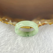Type A Green Piao Hua Jadeite Ring 3.21g 4.7 by 3.6mm US8 HK17.5 - Huangs Jadeite and Jewelry Pte Ltd