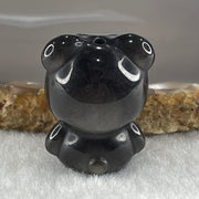 Black Obsidian Labubu Charm Display 14.51g 29.7 by 21.7 by 19.3mm - Huangs Jadeite and Jewelry Pte Ltd