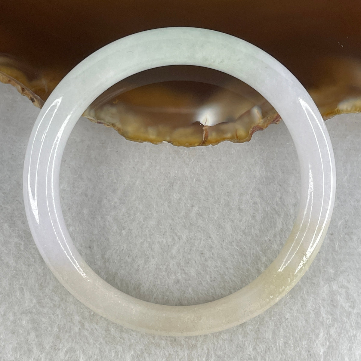 Natural Type A Lavender, Green & Yellow Jadeite Baby Bangle | (14.21g 5.9x6.3mm | Very Very Slight Internal Line | Blessed Protection, Vitality & Royal Fortune) - Huangs Jadeite and Jewelry Pte Ltd