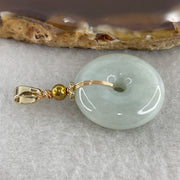Natural Type A Light Green Jadeite Ping An Kou Pendant | Plump Jade Peace Disc Talisman (6.39g | 21.6 x 6.1mm) - Huangs Jadeite and Jewelry Pte Ltd