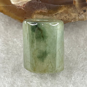 Natural Type A Brownish Green & Green Jadeite Lu Lu Tong Charm Pendant | Cylinder Smooth Fortune & Career (2.57g | 11.7 x 9.6mm | External Rough) - Huangs Jadeite and Jewelry Pte Ltd
