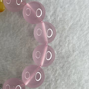 Natural Rose Quartz Beads with Amber Fortune Cat Charm Bracelet 56.85g 16.5cm 24.3 by 17.9 by 16.7mm Cat - 14.2mm 13 Beads - Huangs Jadeite and Jewelry Pte Ltd