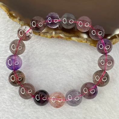 Good Grade Natural Super 7 Crystal Beads Bracelet 天然超级七水晶珠手链 39.42g 17cm 12.0mm 17 Beads - Huangs Jadeite and Jewelry Pte Ltd