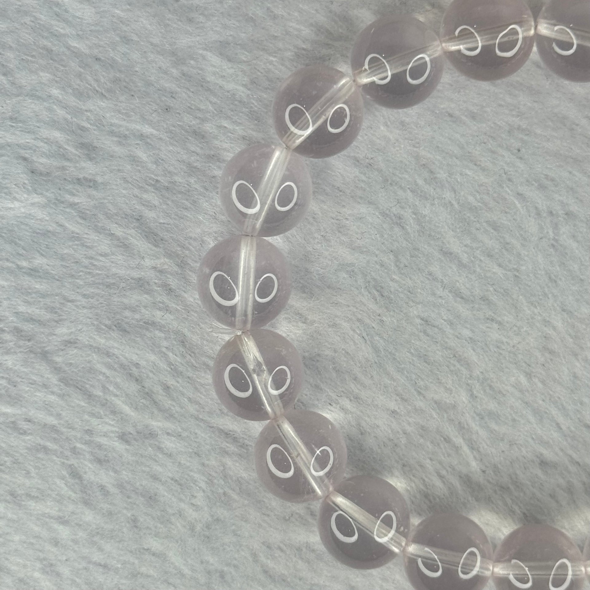 Natural Rose Quartz Beads Bracelet 天然玫瑰石英珠手链 31.91g 17.5cm 10.8mm 19 Beads - Huangs Jadeite and Jewelry Pte Ltd