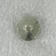 Type A Icy Wuji Grey Jadeite Ping An Kou Donut Charm Pendant 2.04g 15.2 by 4.0mm - Huangs Jadeite and Jewelry Pte Ltd