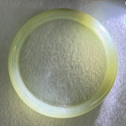 Type A Translucent Semi Icy Jelly Light Green Jadeite Bangle Internal Diameter 56.8mm 45.95g 12.6 by 7.0mm (Very Slight External Rough) - Huangs Jadeite and Jewelry Pte Ltd
