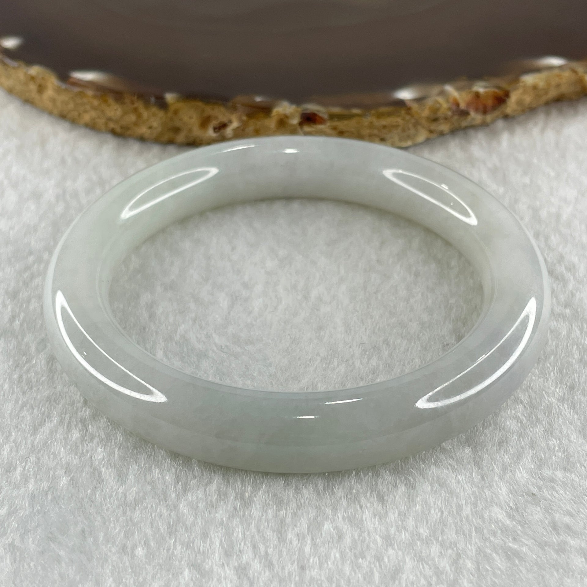 Type A Natural Jelly Faint Green with Faint Lavender Jadeite Bangle 43.03g Internal Diameter 56.8mm 11.0 by 10.1mm (Very Slight Internal Lines) - Huangs Jadeite and Jewelry Pte Ltd
