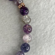 Unknown Purple Beads Bracelet 18.65g 16cm 8.2mm 23 Beads - Huangs Jadeite and Jewelry Pte Ltd