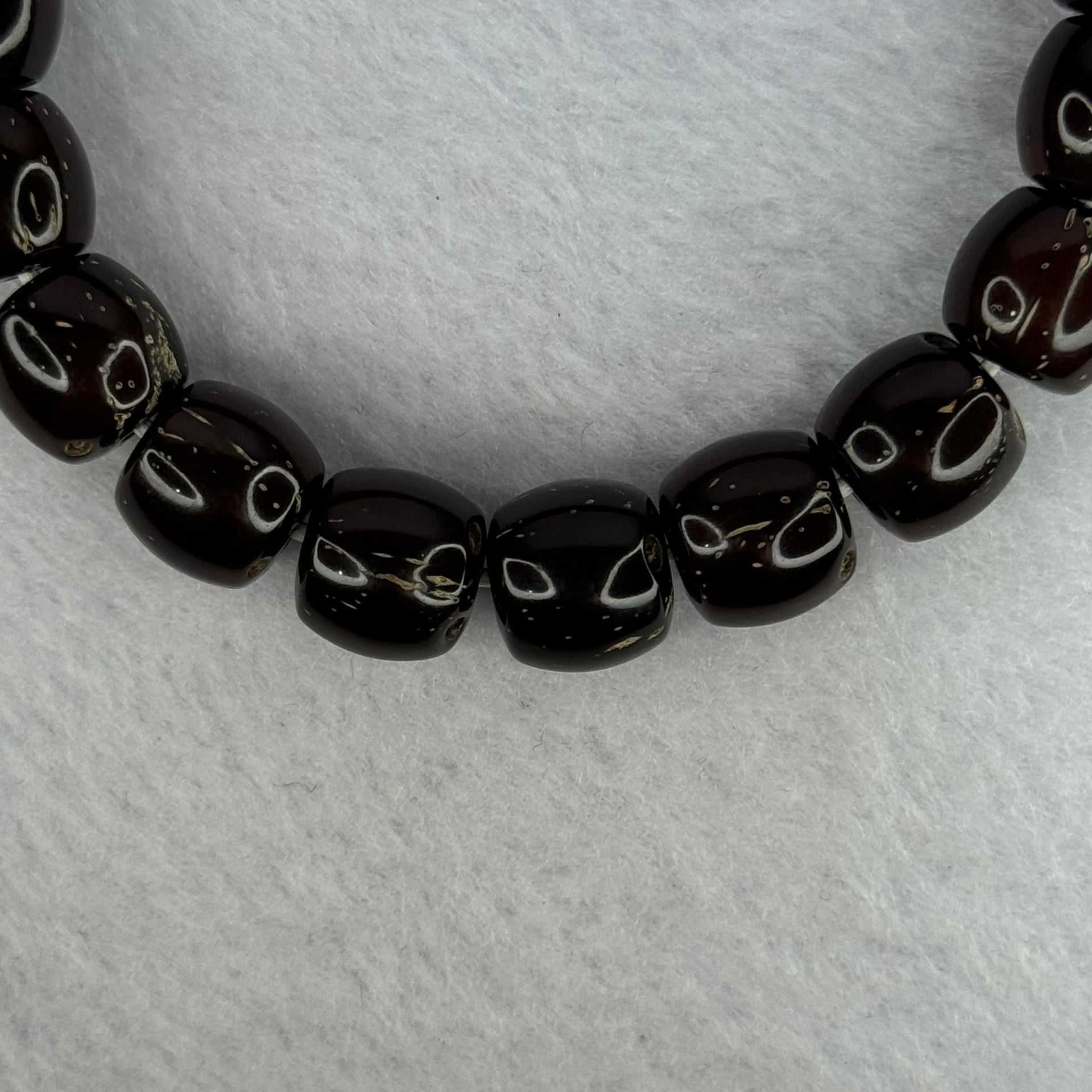 Old Bodhi Seed Beads Bracelet 紫金鼠手链 18.13g 18.5cm 11.1mm 19 Beads - Huangs Jadeite and Jewelry Pte Ltd