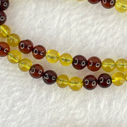 Natural Mixed Color (Red and Yellow) Amber Beads Necklaces 9.34g 5.3mm 110 + 12 Beads (Slight Rough on few Beads) - Huangs Jadeite and Jewelry Pte Ltd