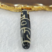 Natural Powerful Tibetan Old Oily Agate 3 Eyed Dharma Vajra Dzi Bead Heavenly Master (Tian Zhu) 三眼金刚杵天珠 13.67g 58.6 by 12.5mm - Huangs Jadeite and Jewelry Pte Ltd