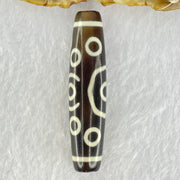 Natural Powerful Tibetan Old Oily Agate 13 Eyes Dzi Bead Heavenly Master (Tian Zhu) 十三眼天诛 17.30g 58.2 by 13.9mm - Huangs Jadeite and Jewelry Pte Ltd