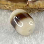 Natural Powerful Tibetan Old Oily Agate 1 Line Dzi Bead Heavenly Master (Tian Zhu) 2.42g 13.9 by 10.5mm - Huangs Jadeite and Jewelry Pte Ltd