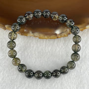 Very Good Natural Green Tourmaline Crystal Beads Bracelet 13.38g 13.5cm 7.2mm 23Beads - Huangs Jadeite and Jewelry Pte Ltd