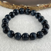 Natural Blue Tiger Eye Quartz Beads Bracelet 29.06g 16.5cm 10.5mm 19 Beads - Huangs Jadeite and Jewelry Pte Ltd