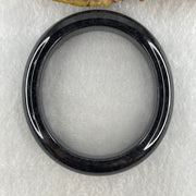 Natural Type A Opaque Wuji Black Jadeite Bangle 47.08g Inner Diameter 50.9mm 12.7 by 7.8mm (No Visible Line) - Huangs Jadeite and Jewelry Pte Ltd