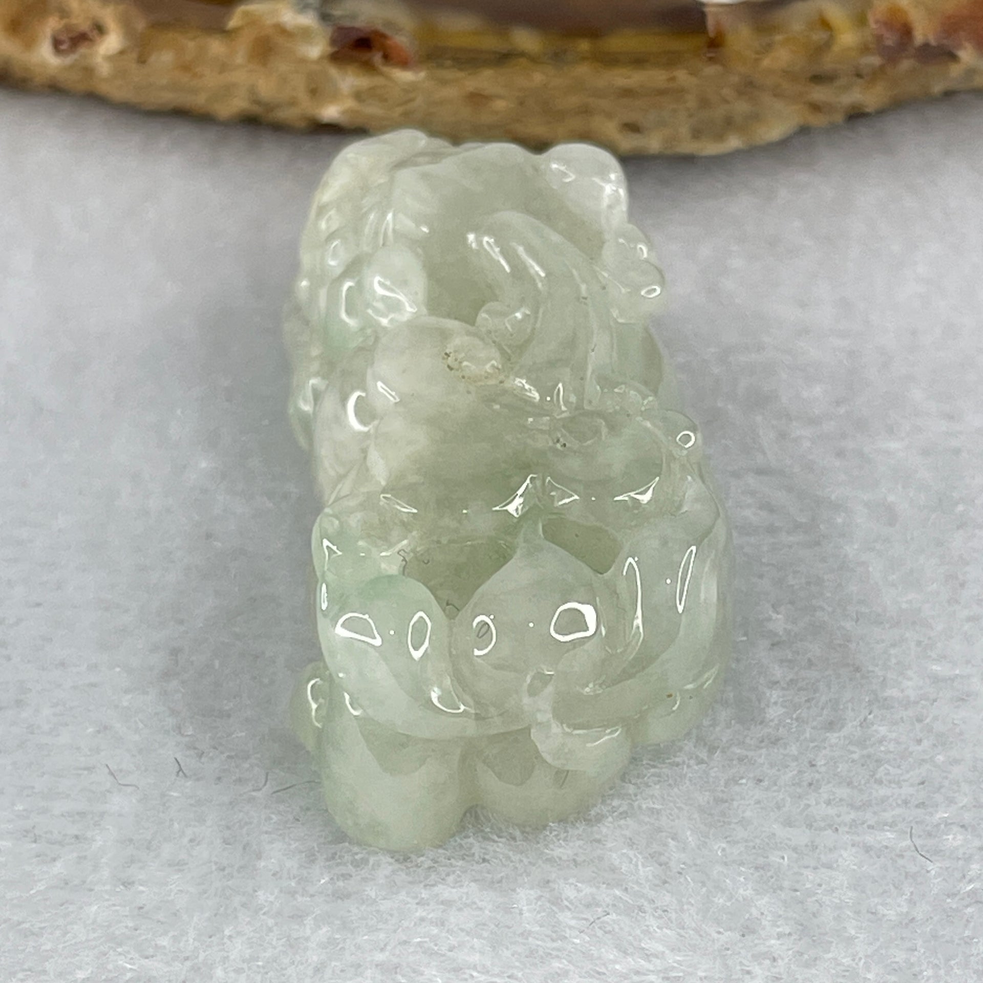 Special Natural Type A Light Green Jadeite Male Pixiu Pendant 20.74g 40.7 by 19.9 by 12.4mm - Huangs Jadeite and Jewelry Pte Ltd