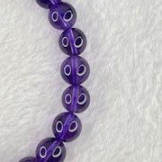 Very Good Grade Natural Amethyst Bracelet 23.10g 16.5cm 9.3mm 22 Beads - Huangs Jadeite and Jewelry Pte Ltd
