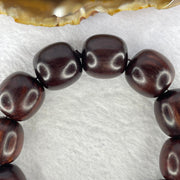 Natural India Zitan Sandalwood 小叶字檀木 Beads Bracelet Sinking Type 43.18g 17.8 mm 12 Beads - Huangs Jadeite and Jewelry Pte Ltd