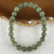 Good Grade Natural Cats Eye Green Rutilated Quartz Beads Bracelet 15.06g 15.5cm 7.8mm 24 Beads - Huangs Jadeite and Jewelry Pte Ltd