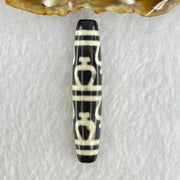 Natural Powerful Tibetan Old Oily Agate 8 Nectar Vessel Dzi Bead Heavenly Master (Tian Zhu) 花蜜容器眼天珠 14.98g 59.8 by 13.1mm - Huangs Jadeite and Jewelry Pte Ltd